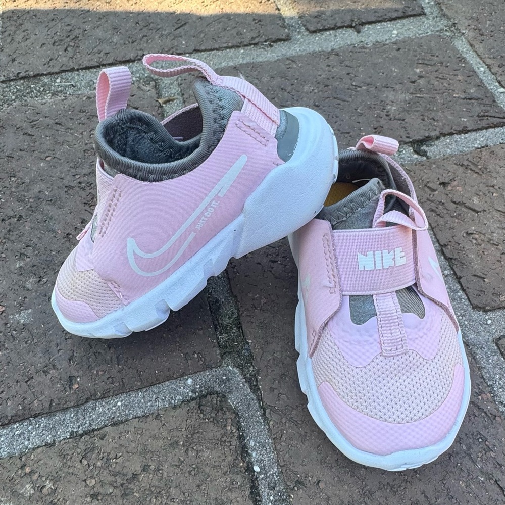 Nike Kids Pink and Gray Slip-On Sneakers